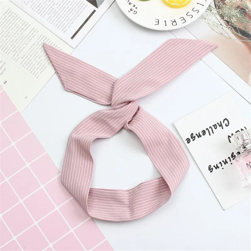hair bands Кролик уши лук голову Для женщин девочек волосы руководитель группы кольца Обёрточная бумага аксессуары для Для женщин резинки для волос Hairband руководитель обёрточная бумага - Цвет: hair bands