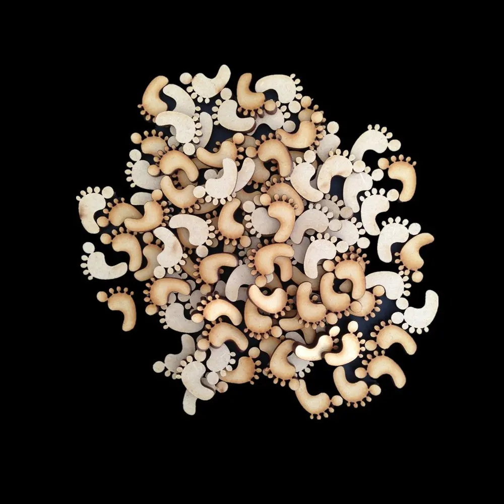 100 шт. пустые полые деревянные украшения для ног сосновые чипсы ремесла свадебное