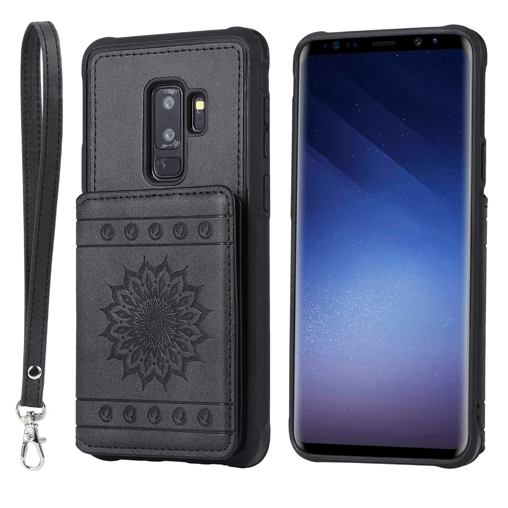 Чехол для samsung galaxy S8 S9 plus S8plus S9plus роскошный чехол кошелек из искусственной кожи с