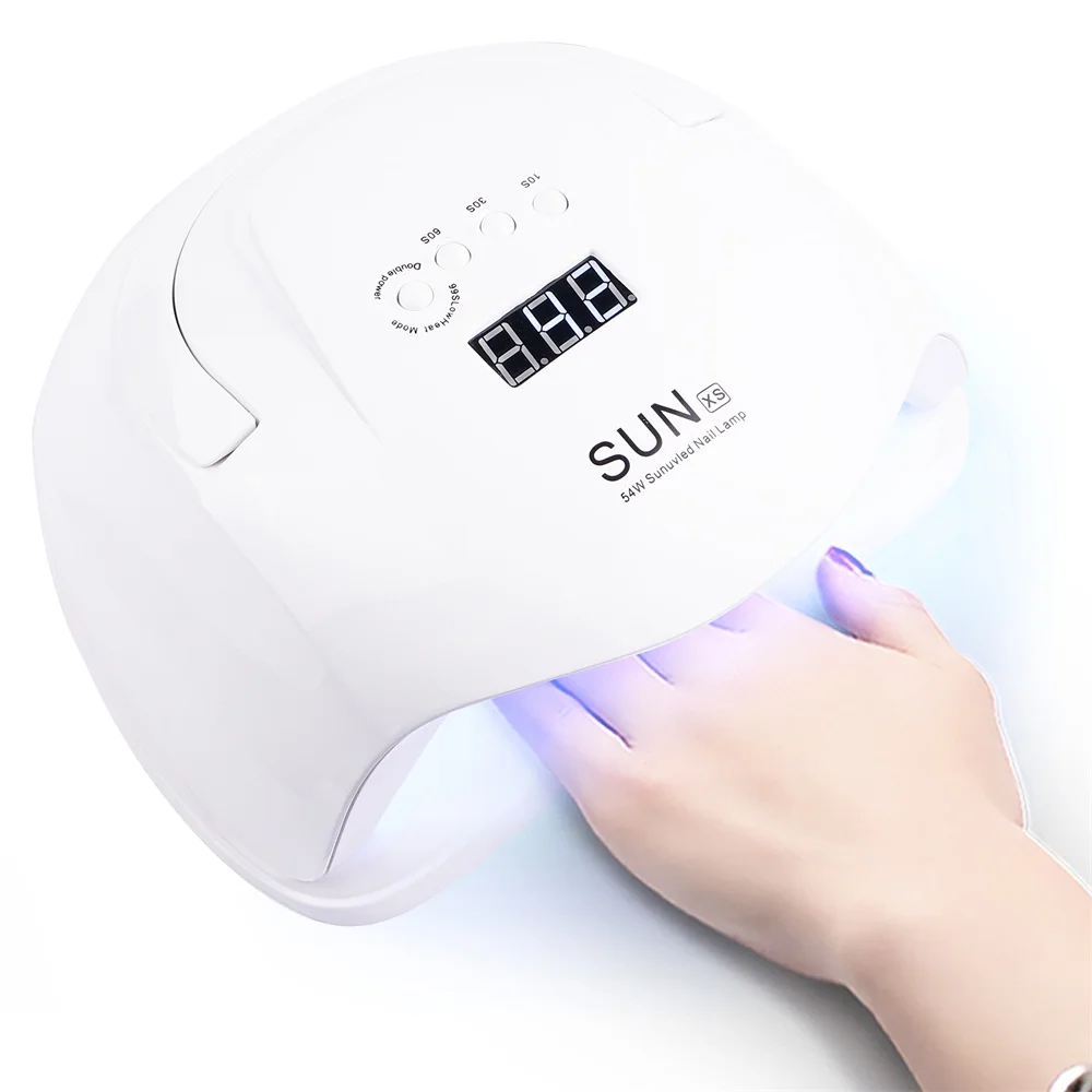 

SUNX 54W Nail Dryer UV LED Nail Lamp Gel Polish Curing Lamp with Bottom 30s/60s/99s Timer LCD Display Lamp for Nail Dryer