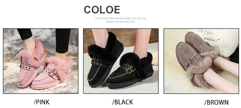 Botas mujer/Женская обувь; женские теплые зимние ботинки; модные брендовые Женские повседневные ботильоны из натуральной кожи на меху; Цвет Черный