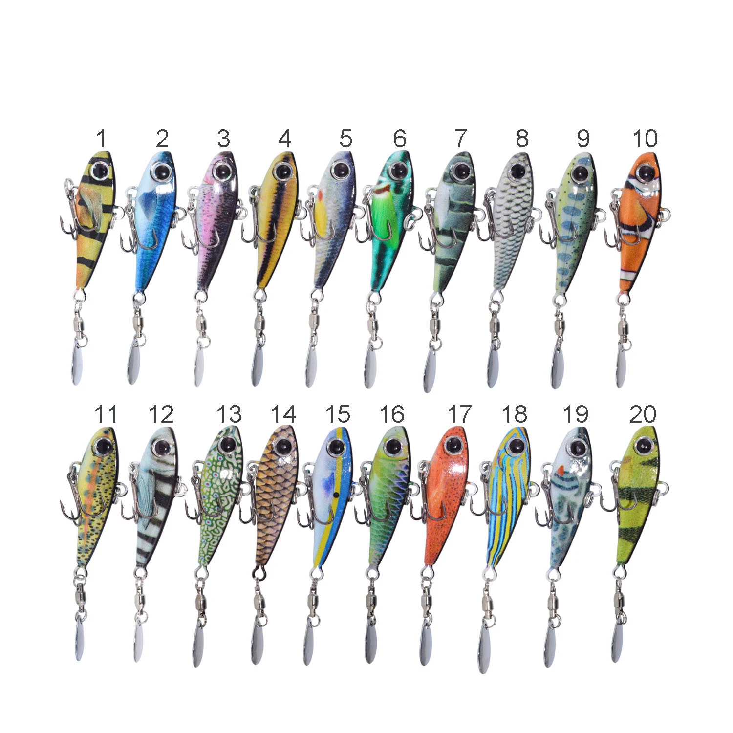 Fishing Jig Mini Lead Fish Metal VIB 18g 50mm Lead Jig Sea Fishing Spoon Metal Spinner Bass Fishing Lures 3D Printing Hard Bait
