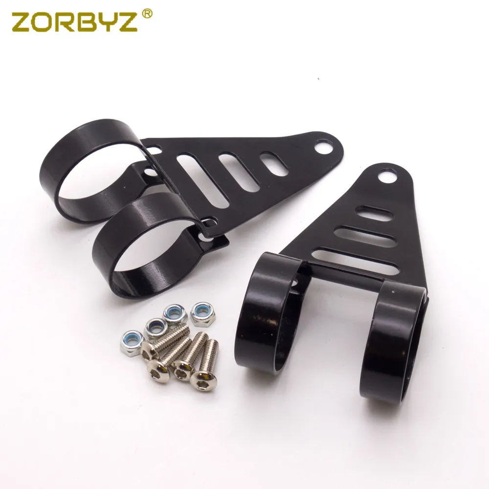 Zorbyz черный 41-43 мм металлический мотоцикл фар кронштейн Вилы Зажимы для Harley Chopper Кафе Racer