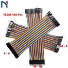 120 шт Dupont линия 15 см папа-папа Женский и Женский Перемычка провода Dupont кабель 40 шт для arduino DIY KIT