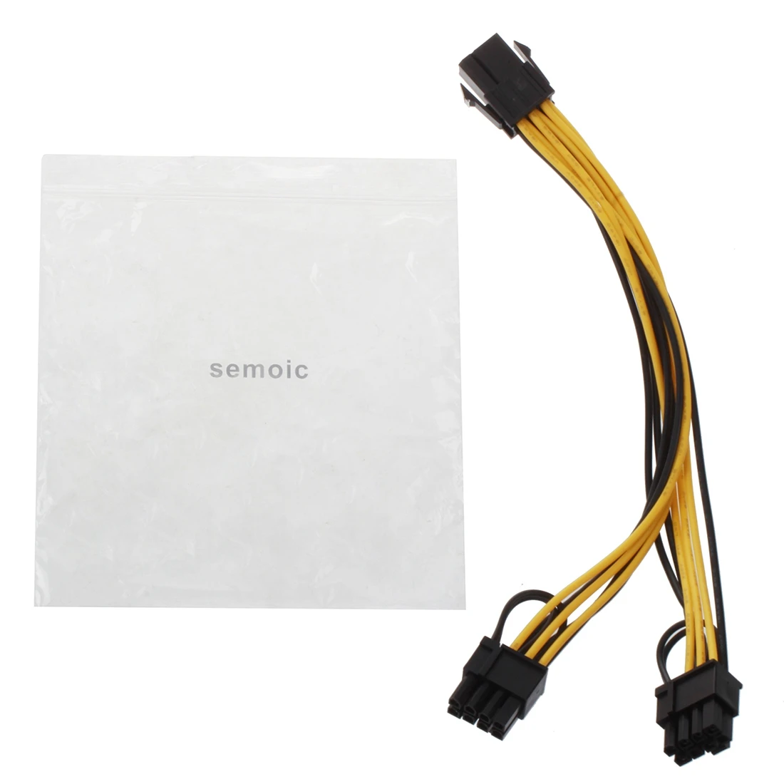 Кабель-переходник semoic Module 6Pin to Dual PCI-E PCIe 8Pin + (6+2Pin) Power Ribbon Cable Cord 20cm для блока питания Thermaltake Tt 650 W0163.