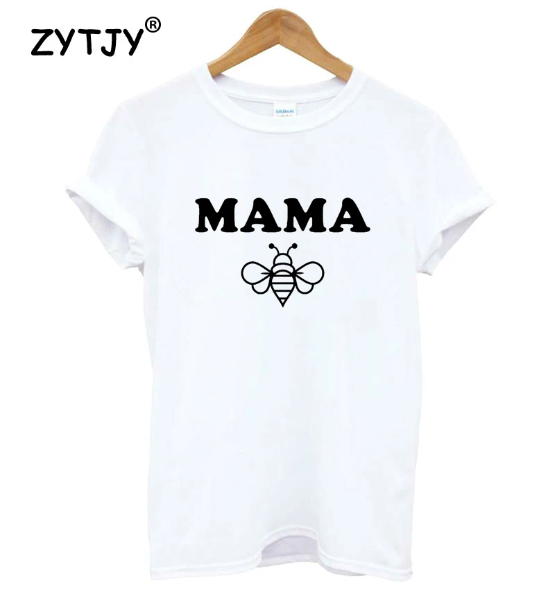 Женская футболка мама пчела хлопковая Повседневная забавная Футболка для леди