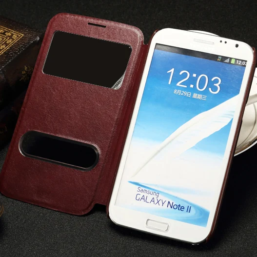 Чехол Toraise для samsung Galaxy Note 2 II N7100 роскошный чехол из искусственной кожи с окошком