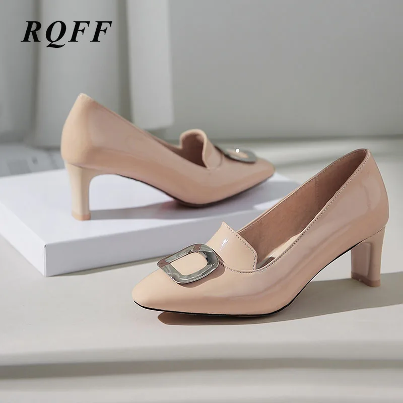 Обувь 2019 г. Новые модные женские туфли лодочки Женские базовые на высоком каблуке