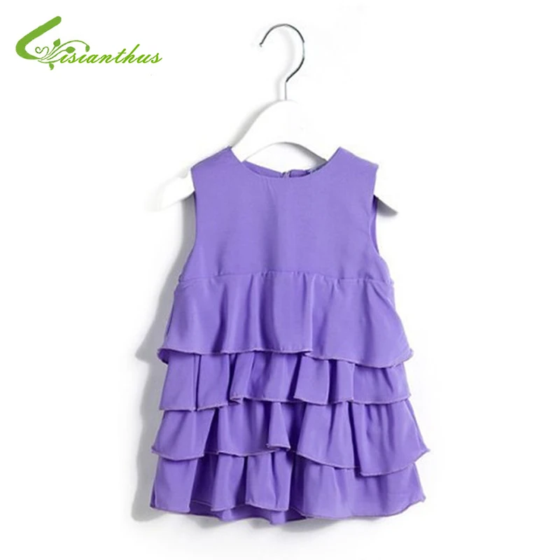Новое шифоновое платье без рукавов многослойное платье-пачка для маленьких