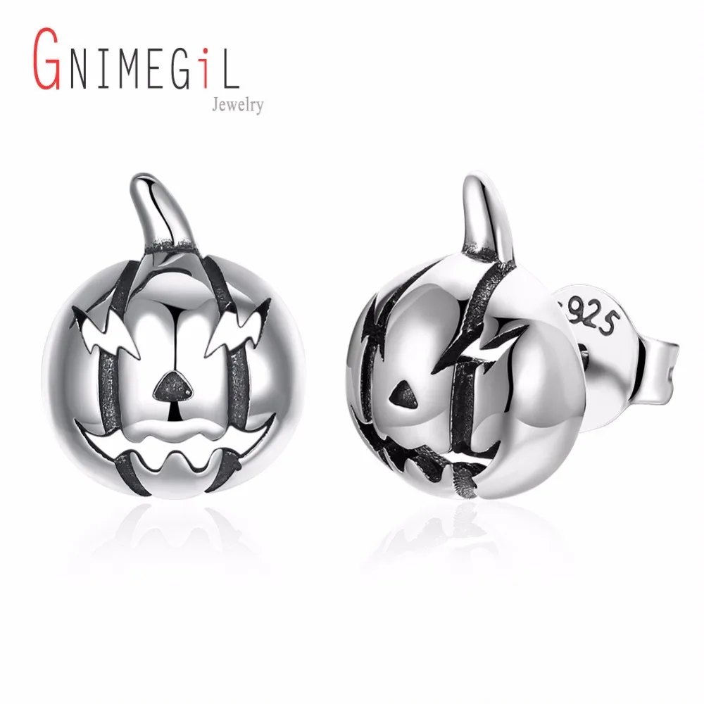 Женские серьги пусеты GNIMEGIL из стерлингового серебра 925 пробы с милым дизайном в