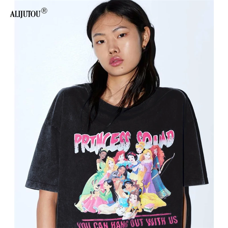 Модная футболка принцессы для женщин коллекция 2019 года сезон лето короткий рукав