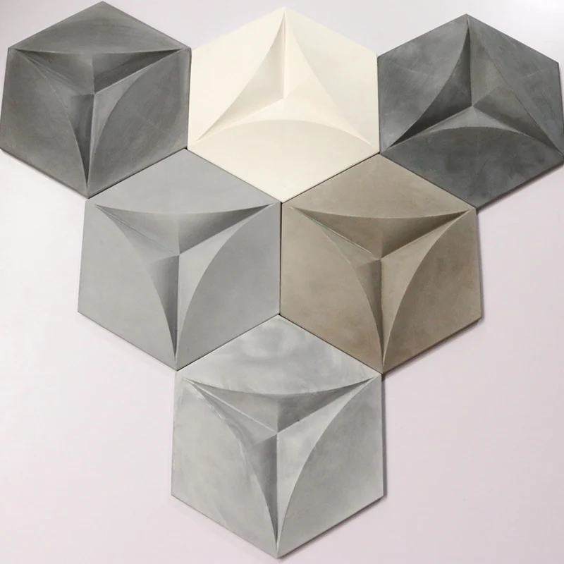 22.5x19.5x3cm Геометрический дизайн 3D бетонная стена кирпич силиконовая форма для украшения здания цемент грунт доска промышленная стена паста плесень - Цвет: 22.5x19.5x3cm