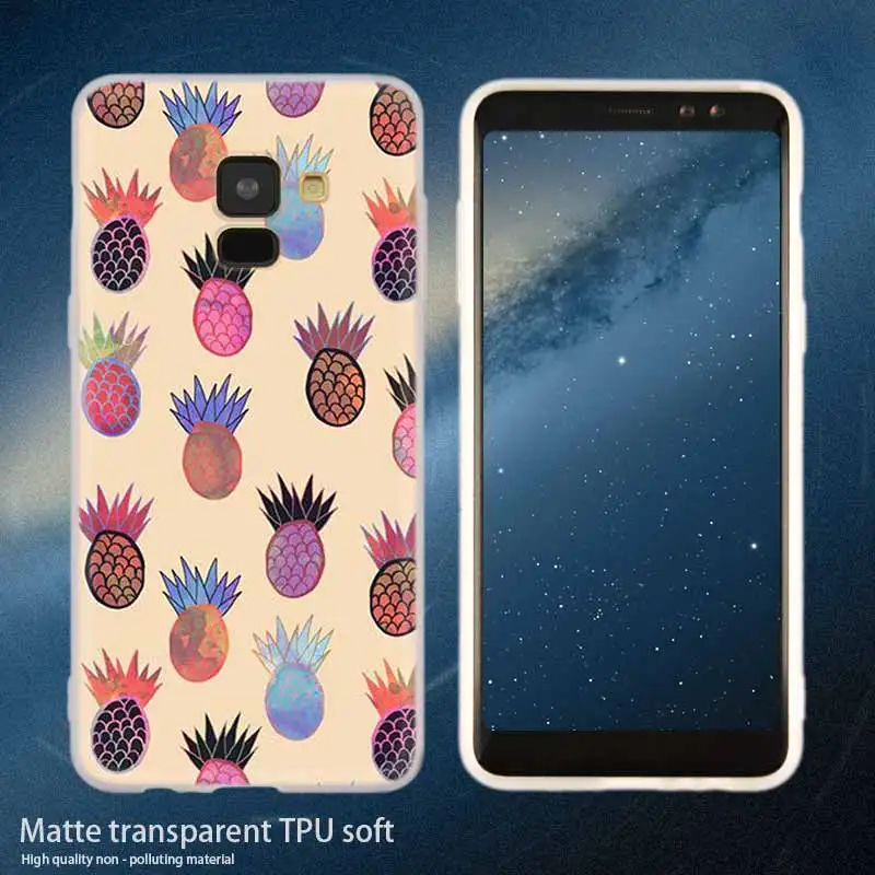 Silicone 9 Ананас Мягкая обложка чехол для телефона для samsung Galaxy A50 A10 A20 A30 A40 A60 A70 A6 A8 плюс A7 A9 A3 A5 A90 - Цвет: Silicone 9