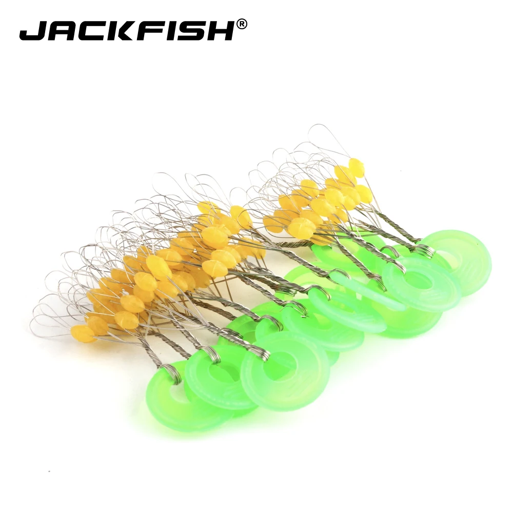 JACKFISH желтая космическая бобы для морской ловли карпа 100 компл./лот (1 комплект = 6