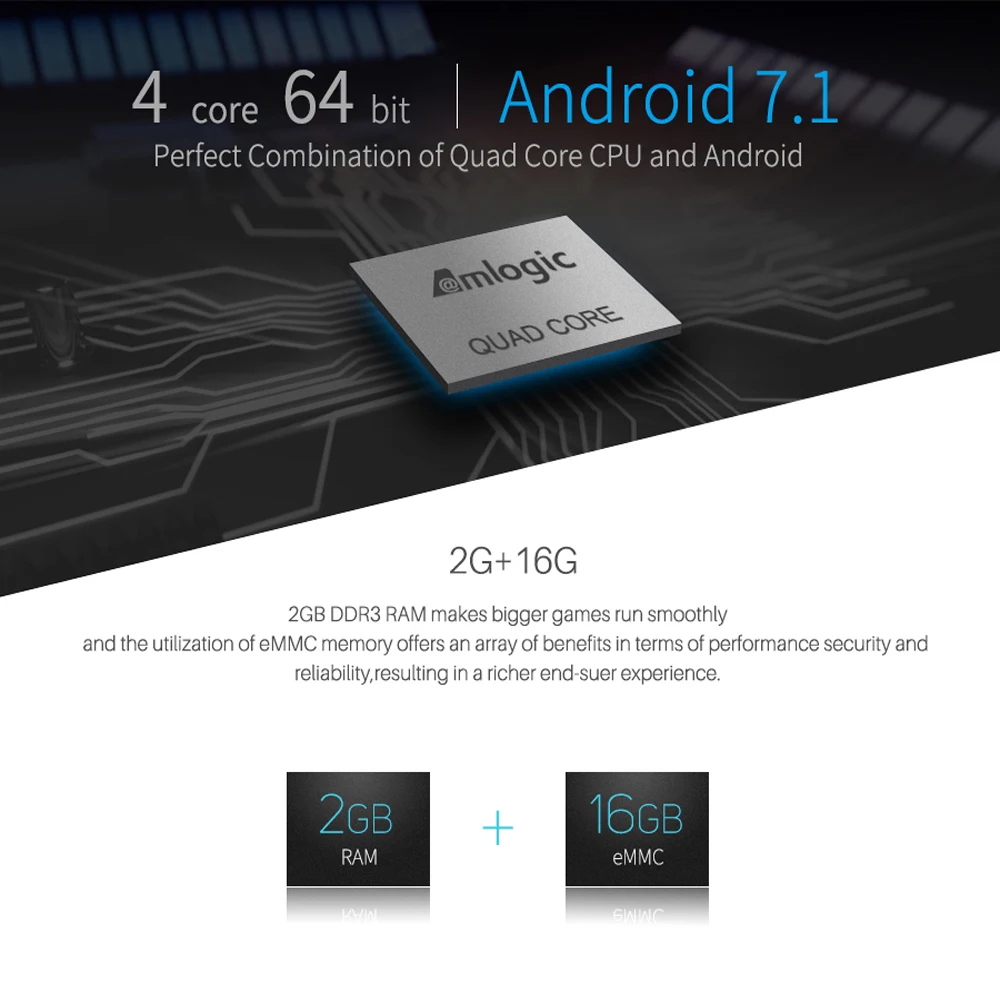 2 Гб 16 ROM Android 7 1 TV Box KII Pro декодер DVB-S2 DVB-T2 S905d Четырехъядерный 4K HD медиаплеер DVB T2 S2