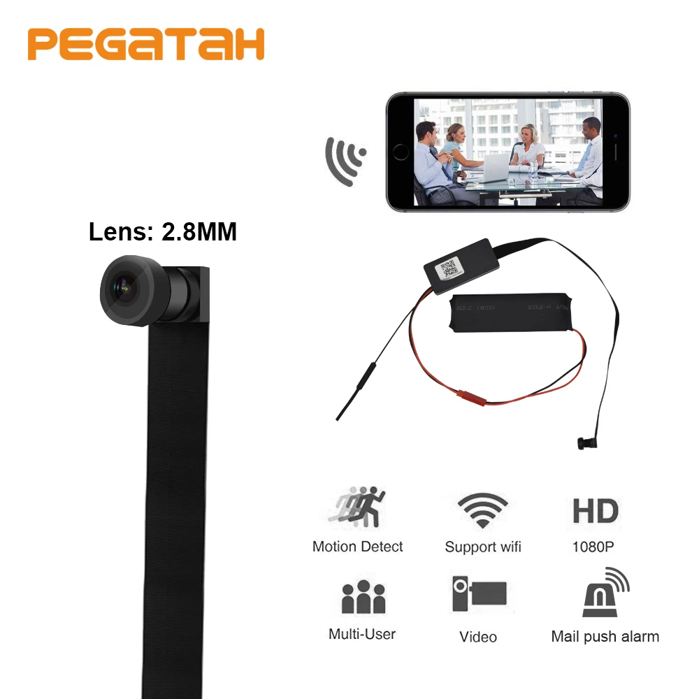 HD 1080 p wifi Беспроводная мини камера запись обнаружения движения почта push alarm няня
