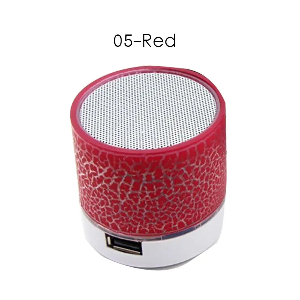red Портативный цветной светодиодный мини-динамик с Bluetooth, беспроводное Bluetooth, маленькое радио с usb-динамик+ tf-карта - Цвет: red