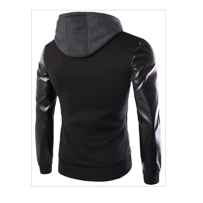 Мужская куртка с капюшоном Осеннее повседневное облегающее пальто из