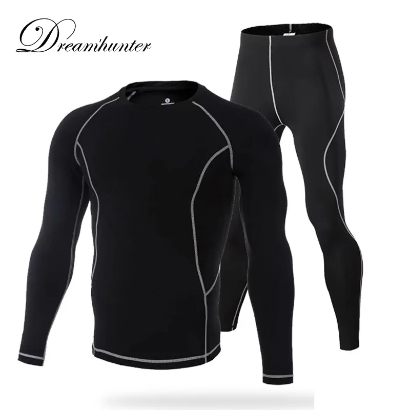 

Elastic Running 2 Pieces Sets For Men Quick Drying Fitness Compression Clothes Basketball Jerseys Sets Track Suit Sports