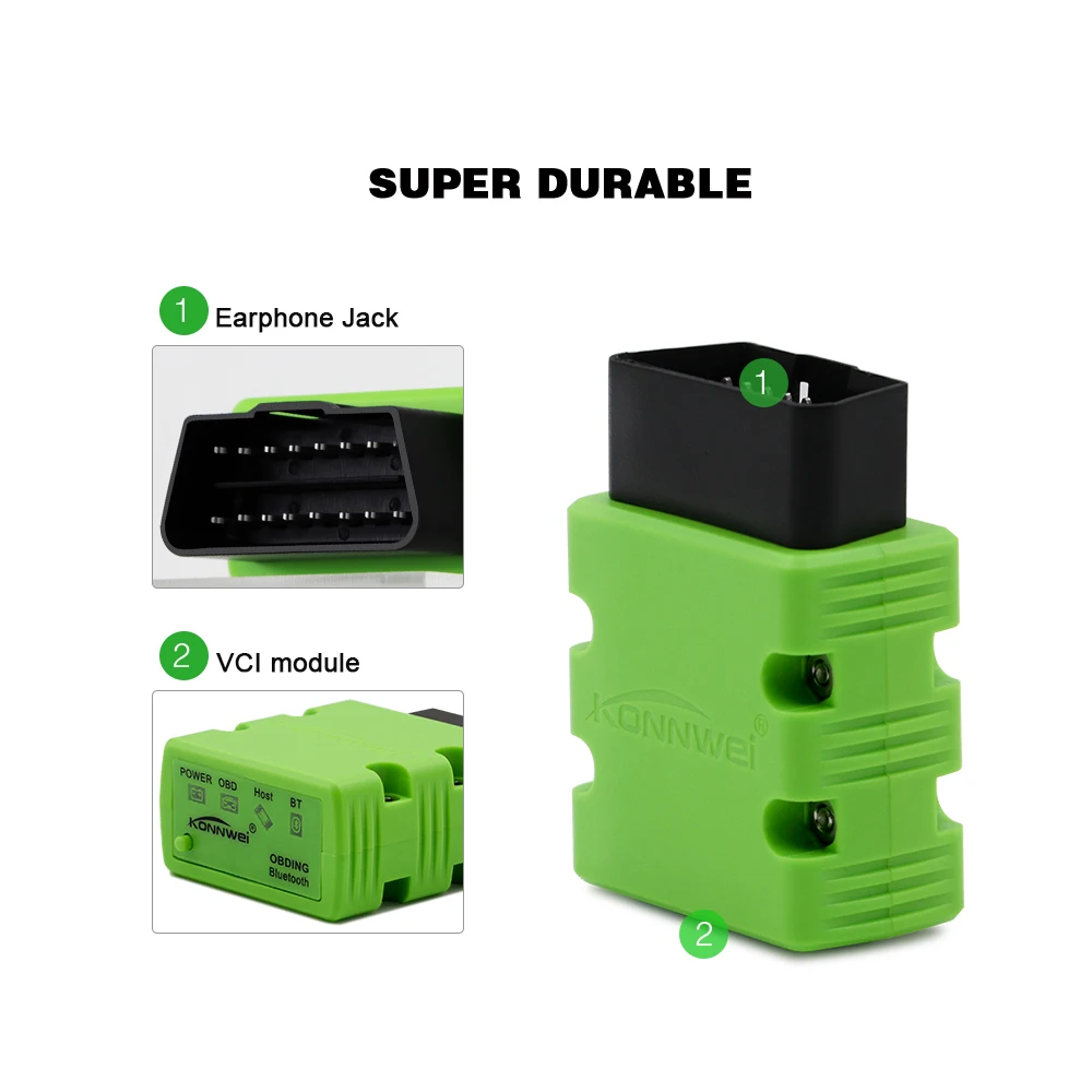 Автомобильный сканер Konnwei KW902 BT ELM327 V1.5 PIC18F25K80 OBDII диагностические инструменты ELM 327