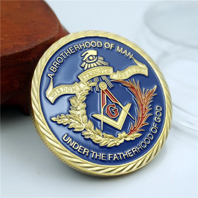 Сувенир Freemason коллекционные монеты масонская религия буква G 40 мм металлическая