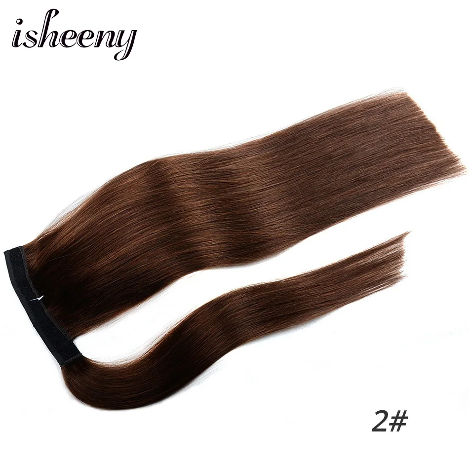 Конский хвост Remy человеческие волосы 1" 18" 2" прямые волосы 60 г натуральные волосы на заколках для наращивания