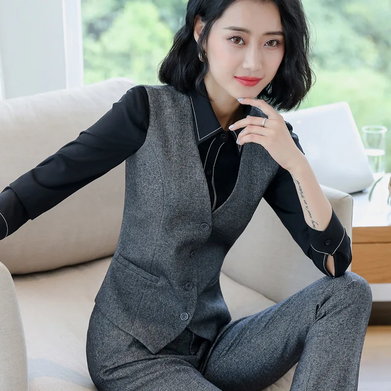 IZICFLY Spring Autumn Black Blazer Set With Skirt Office Suits For Women Uniform Lady Work Outfit Elegant 2 PCS