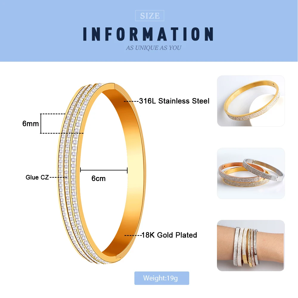 2018 Новый Браслет манжета из нержавеющей стали FINE4U B049 316L для женщин браслеты и с