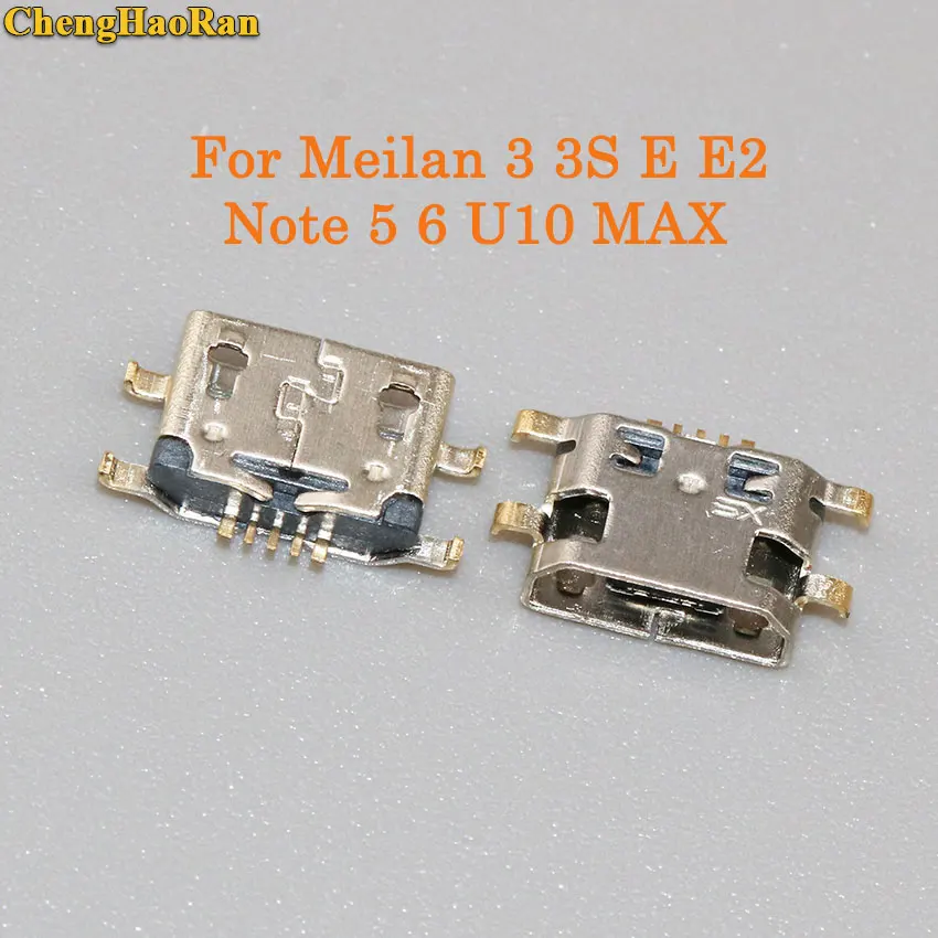 

ChengHaoRan 5-20pcs Micro USB Jack Connector Charging port socket female For Meizu Meilan 3 3S M3 M3S E E2 Notes5/6 U10 MAX