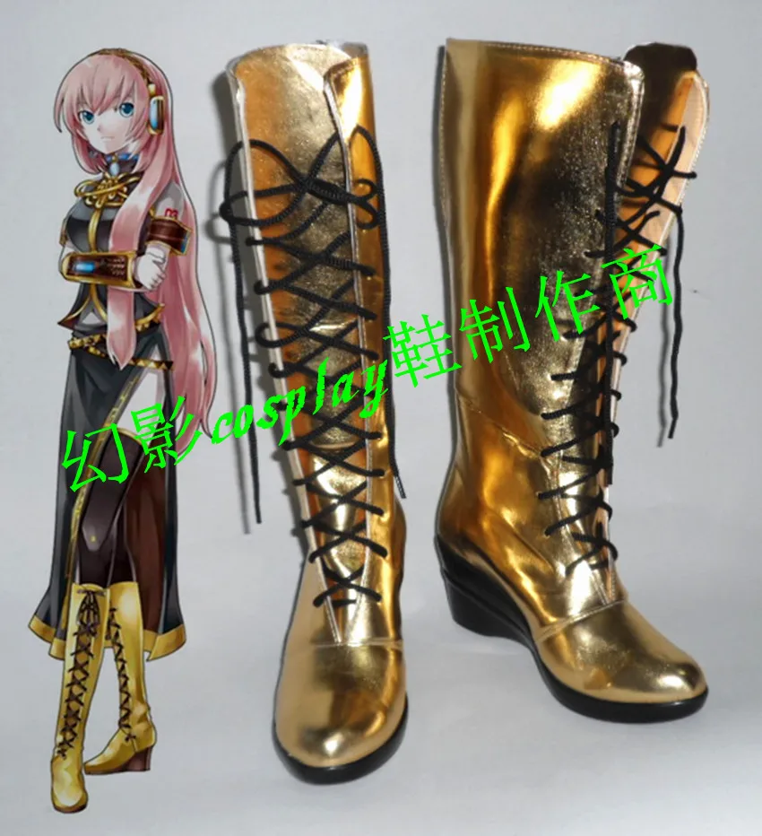 Vocaloid 2 megourine Luka/длинные ботинки для костюмированной вечеринки на Хеллоуин девочек
