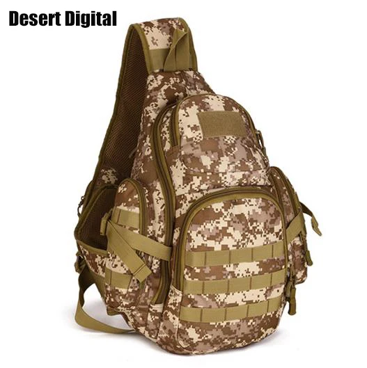 Desert Digital 20-35L тактическая сумка-слинг, Водонепроницаемая спортивная сумка на плечо, тактические военные рюкзаки для кемпинга, на открытом воздухе, с одним ремнем, нагрудная сумка - Цвет: Desert Digital