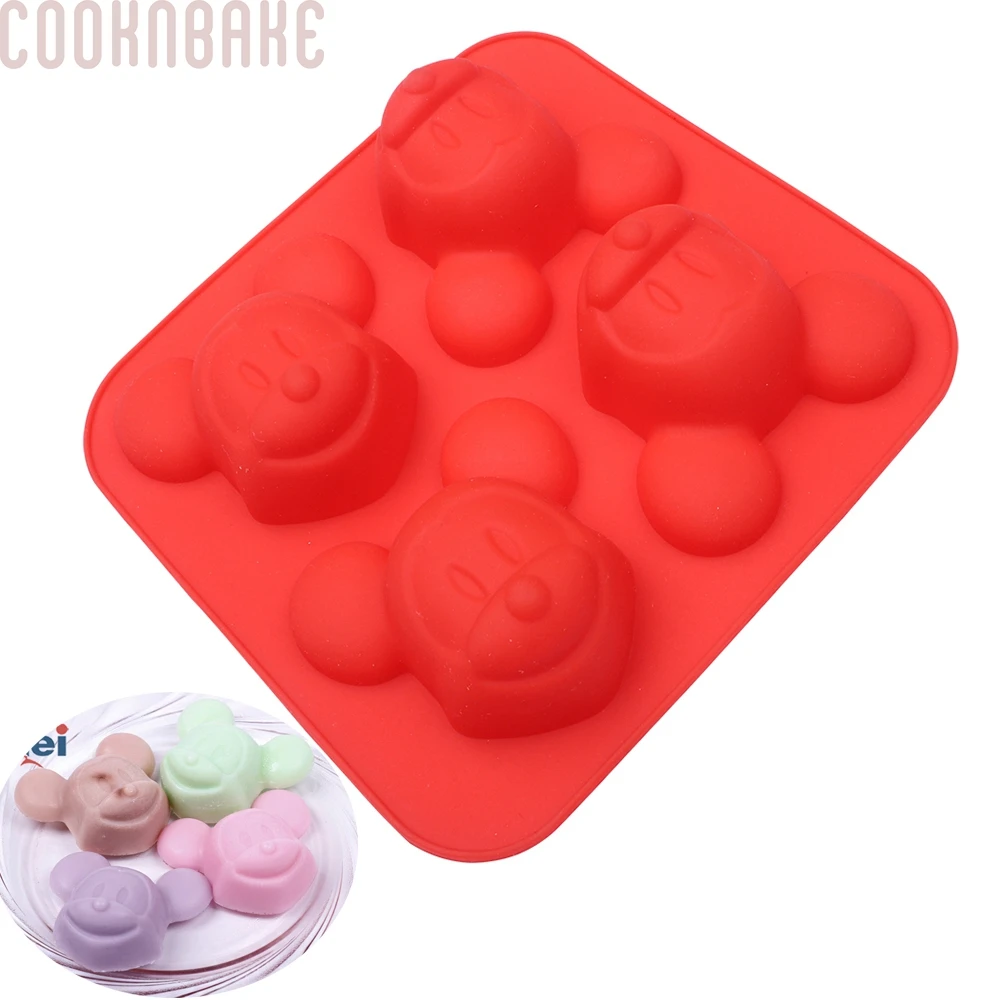 COOKNBAKE сделай сам искусственная форма для выпечки тортов с 4 отделениями мышь