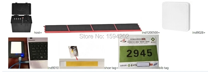 uhf rfid complete device incorporate software and hardware reader USB&ampTCP/IP/antenna/rfid chip ankle for race timing system |