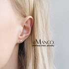 Женские серьги-пусеты e-Manco, модные геометрические серьги из нержавеющей стали диаметром 6 мм