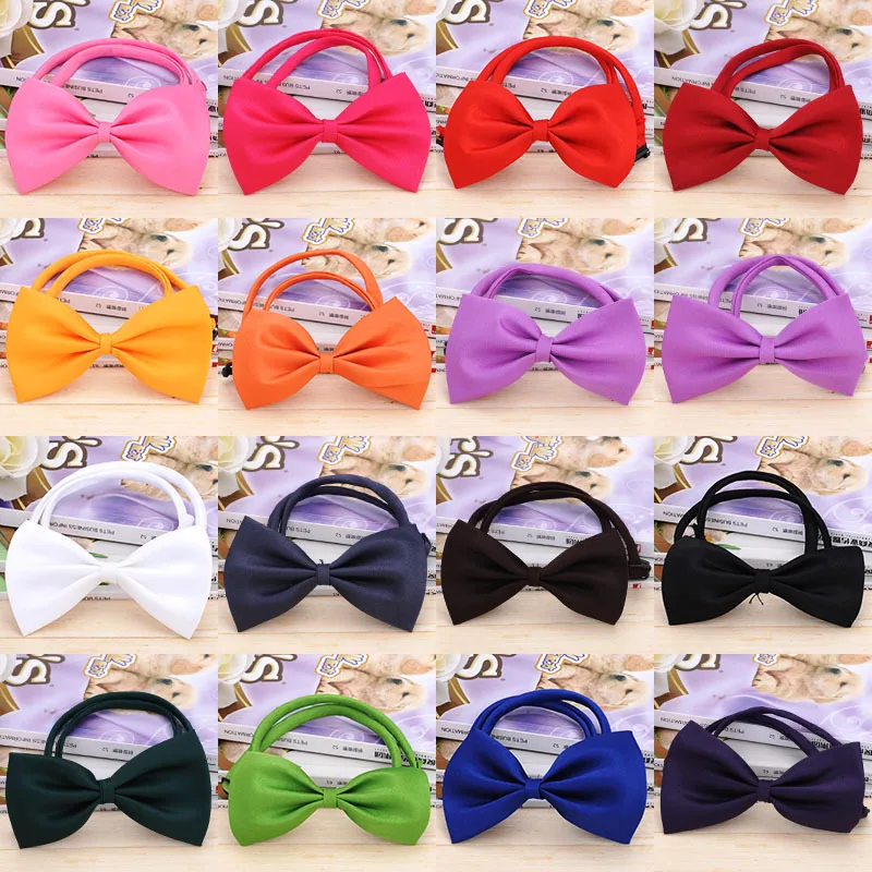 

100 pcs/lot Adjustable Dog Cat bow tie neck tie pet dog bow tie puppy bows pet bow tie different colors supply