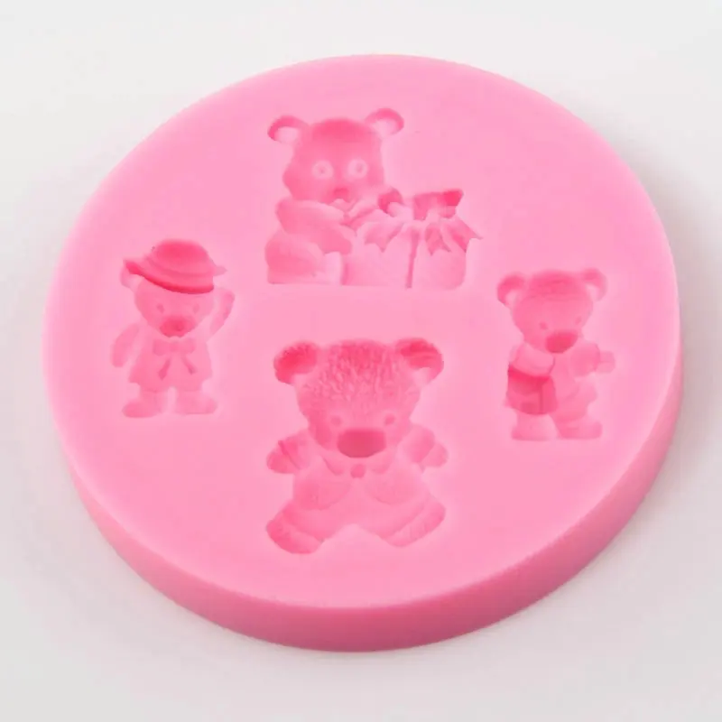 

3D Mini Bear Silicone Mold Chocolate Candy Sugarcraft Mould Fondant Cake Decorating Tools