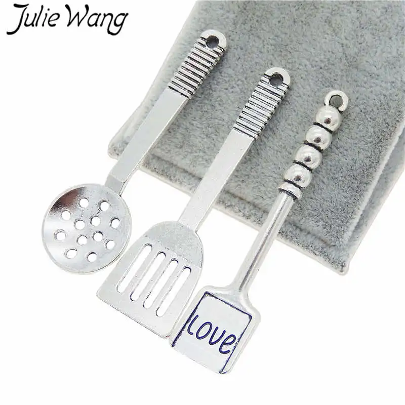 Julie Wang 3 шт. Смешанная кухонная лопатка кухонный инструмент подвески сплав