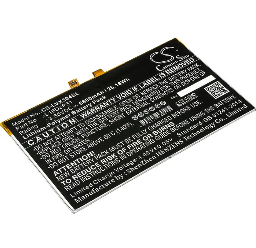 Аккумулятор Cameron Sino 6800mah Для LENOVO Tab 4 10 1 ZA2J0030SE TB X304F/L/N/XL X304F ZA2J0030S L16D2P31|Аккумуляторы