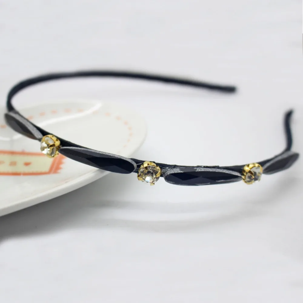 2017 простые повязки для волос со стеклом и кристаллами модные на голову