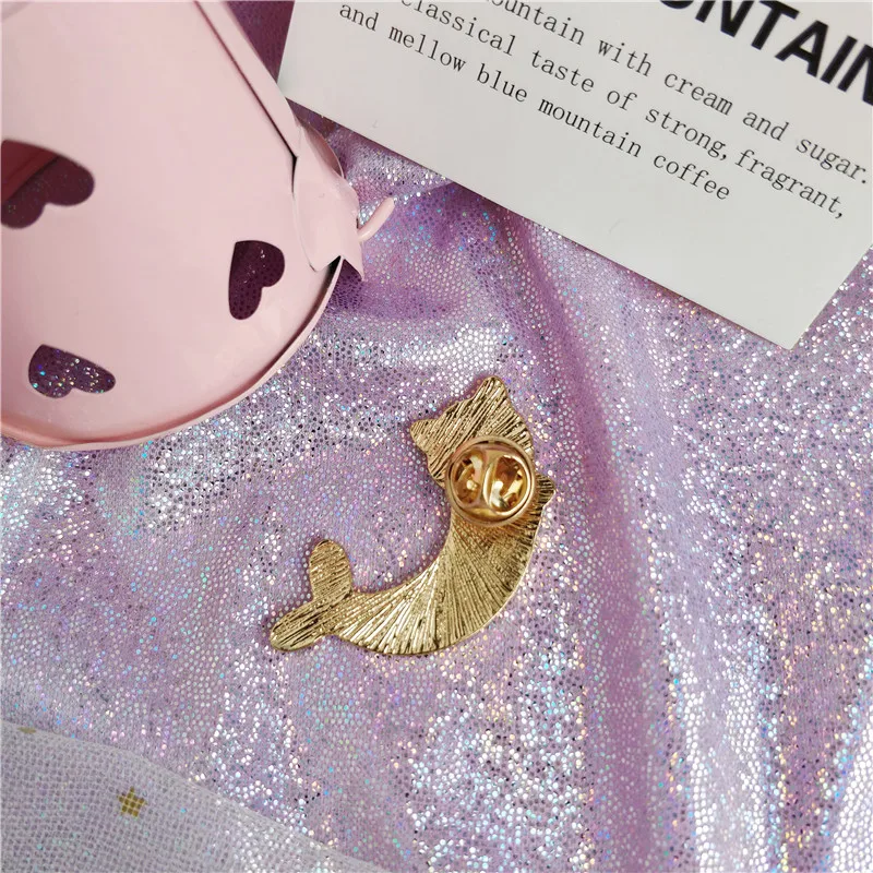 Мода Русалка Cat Эмаль булавки для детей мультфильм животных рубашка лацкан