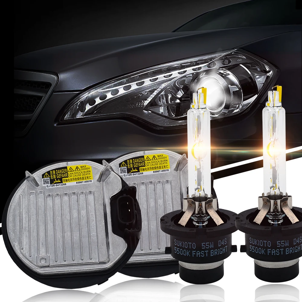 SKYJOYCE 10 комплектов 55 Вт D2S D4S HID Xenon комплект Быстрый старт галогенная лампа для фар с D2S D4S Размеры HID ксеноновый балласт