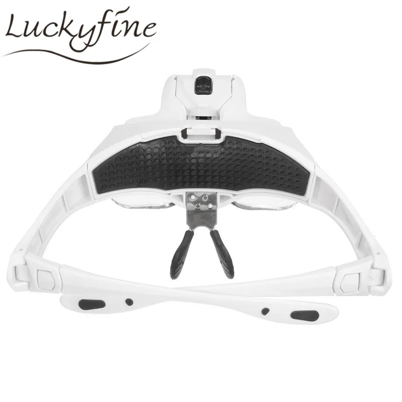 Лупа с 5 линзами регулируемая на голову светодиодный светильник лампа