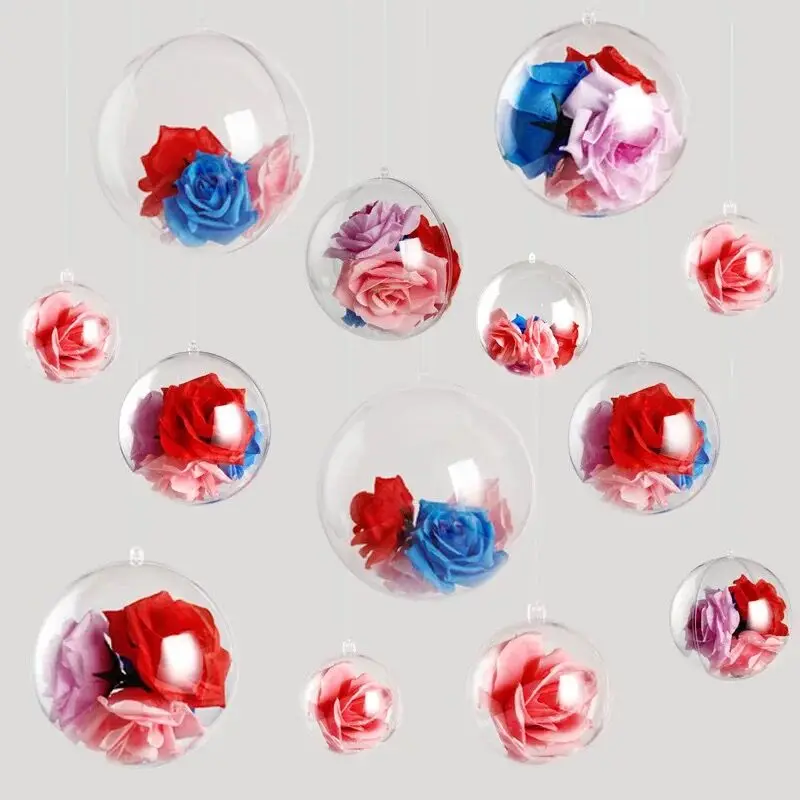1 шт. 7 см прозрачный мини DIY висит шар Xmas елка безделушка ясно Пластик Свадьба