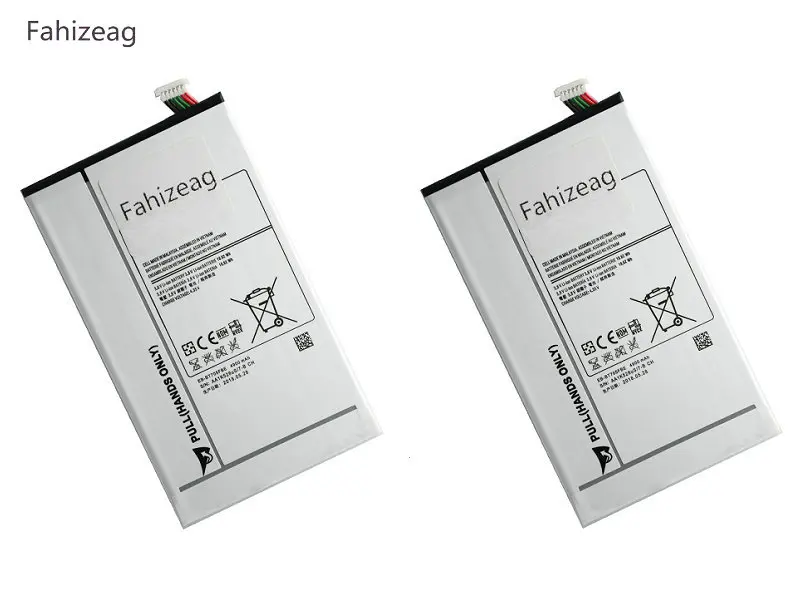 Fahizeag 2 шт. 4900 мАч сменный планшетный аккумулятор EB BT705FBE/EB BT705FBC для Samsung Galaxy Tab S 8 4 SM