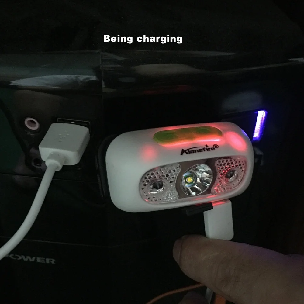 Налобный фонарь AloneFire индукционный мощный с USB светодиодный CREE XPE литиевой