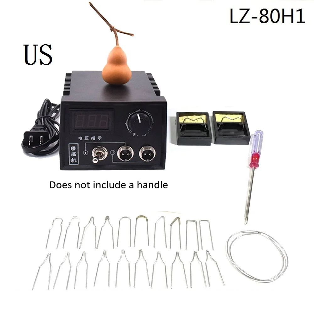 JP166803 60 Вт AC 110 В цифровой дисплей дровяные паяльники инструменты для рукоделия пирография ручка машина набор США вилка с 15/25 частей - Цвет: JP166803