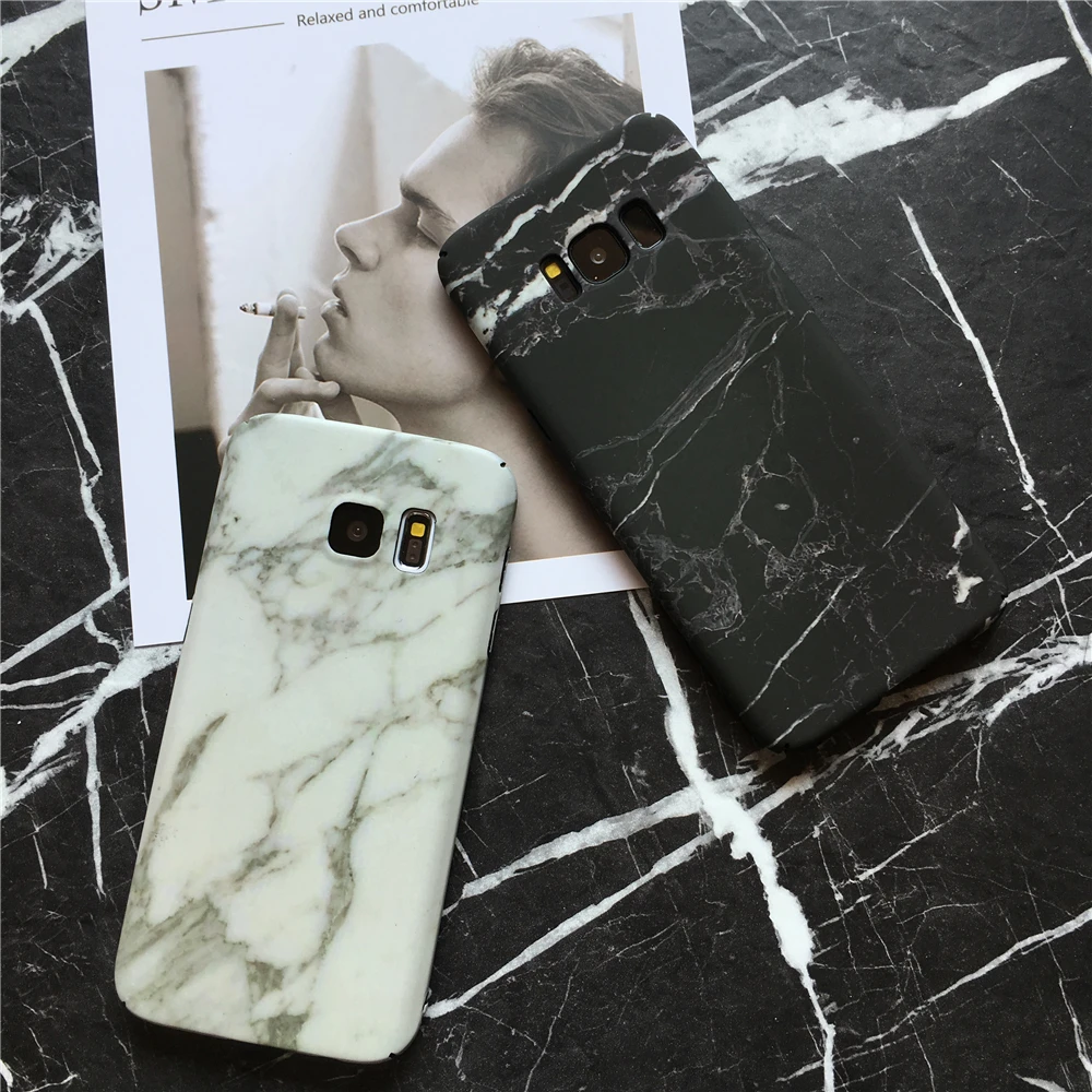 Cool Girl Черный и белый Мрамор телефон чехлы для samsung Galaxy S7 S7Edge Световой матовый