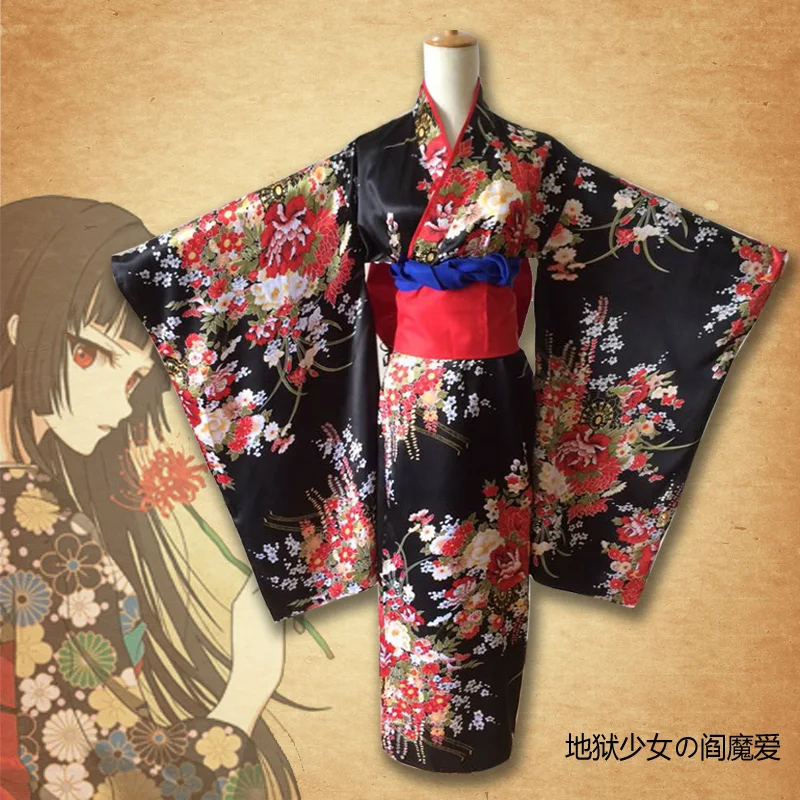 Лидер продаж аниме костюм для девочек Supia yisol Jigoku Shoujo Enma Ai костюмированной