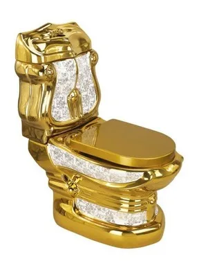 Раскрашенная для литографической печати цветок золотой туалеты/бассейна Ванная