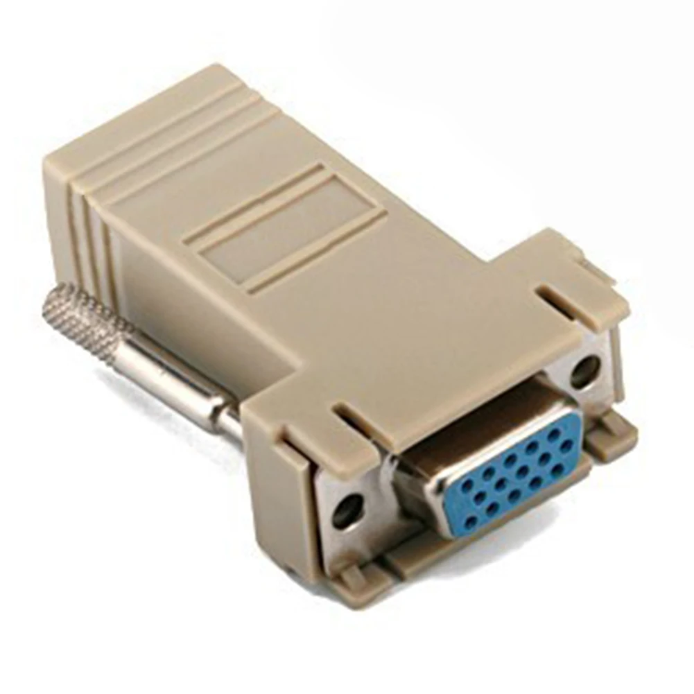 1Pcs Extender VGA Male/Female to LAN CAT5 CAT6 RJ45 Network Cable Adapter | Электроника